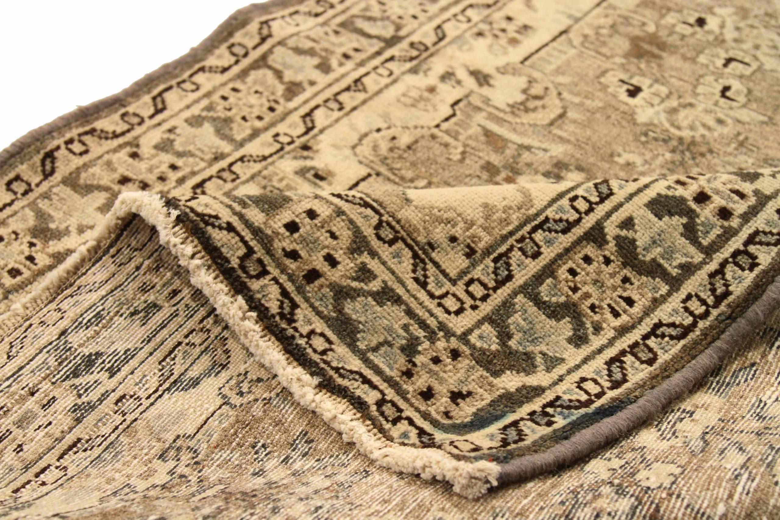 Tappeto Persiano Kolyai - Lana Marrone Avorio Taupe 73603 In condizioni ottime in vendita a Dallas, TX