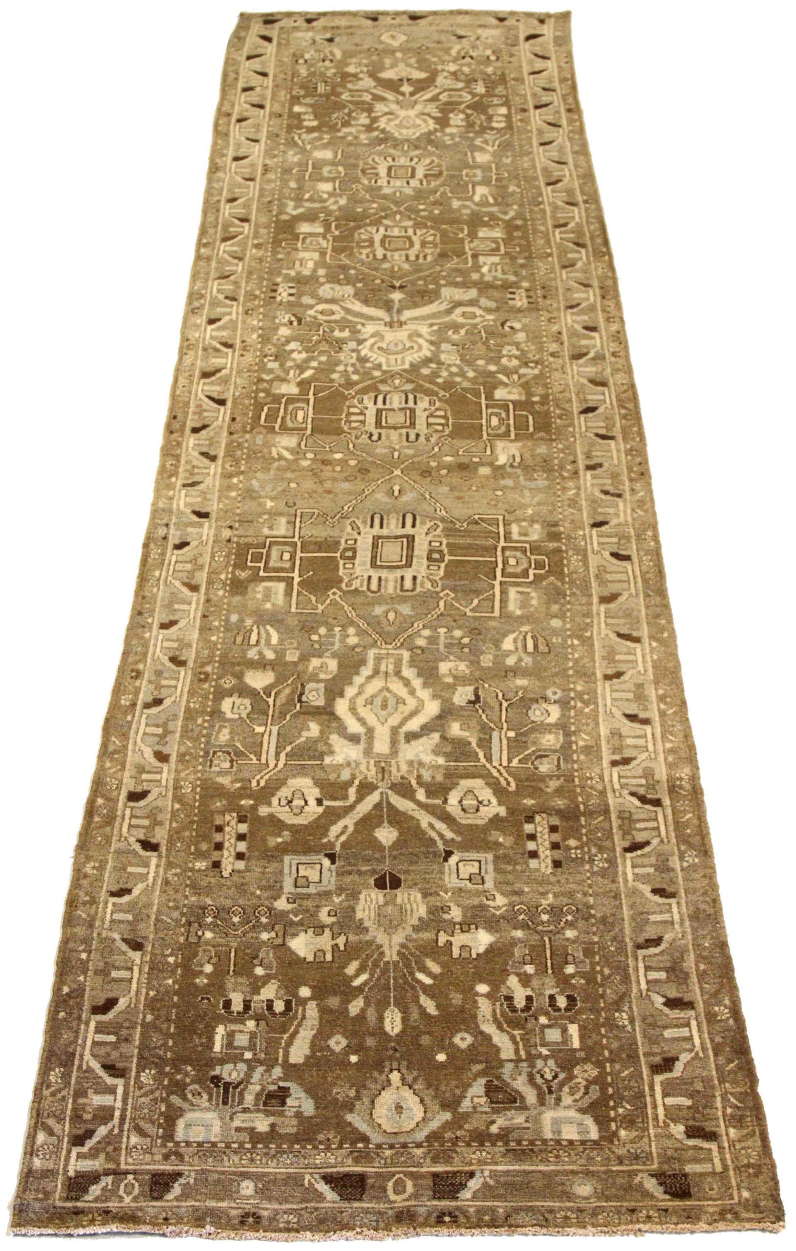 Discover the elegance of Persian Kolyai featuring Runner Rug in Circa 1880. Designed with Wool and BrownIvory, this exclusive design is perfect for enhancing your space.