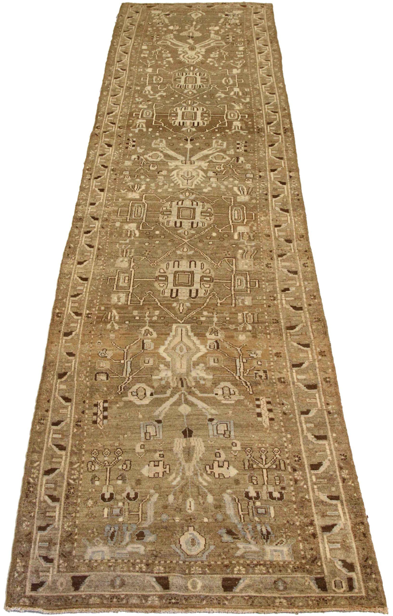 Discover the elegance of Persian Kolyai featuring Runner Rug in Circa 1880. Designed with Wool and BrownIvory, this exclusive design is perfect for enhancing your space.
