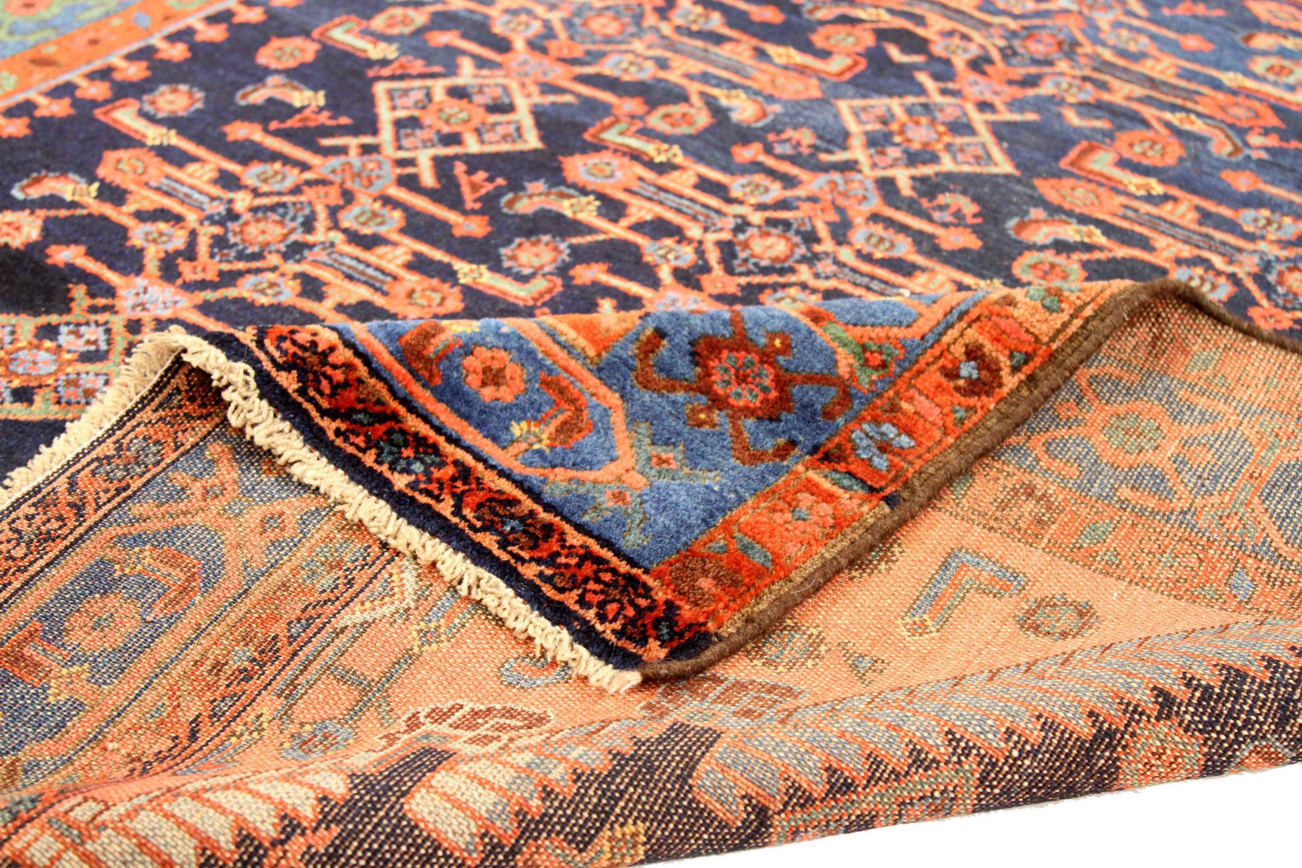 Persischer Kolyai Kleiner Teppich - Wolle Blau Rosa Rot Design - 75072 (Asiatisch) im Angebot