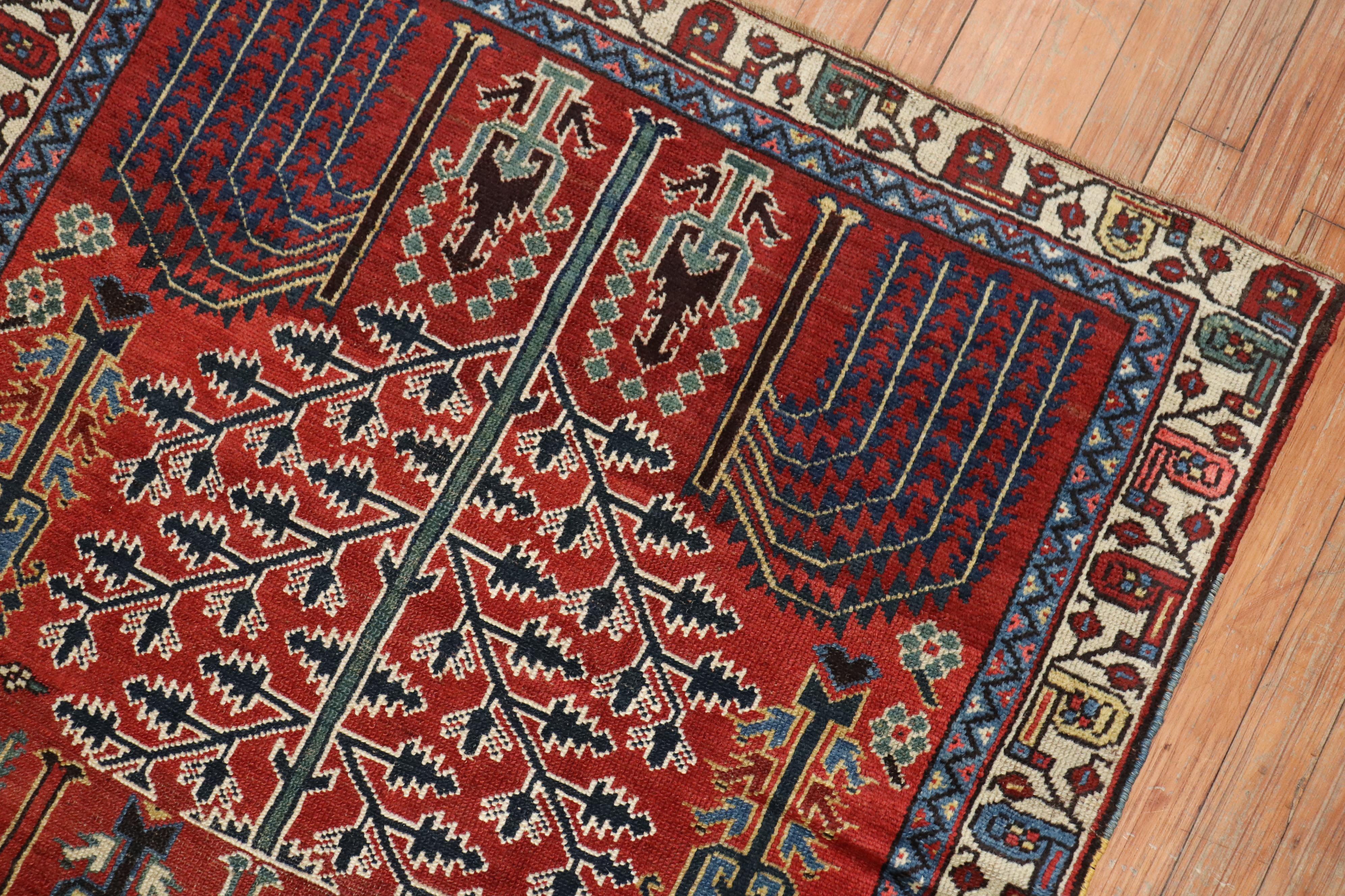 Persian Kurd Willow Tree Rug  In Good Condition In New York, NY