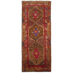 Persian Kurdish Area Rugs - Wool Blue Brown Red Design - 88786