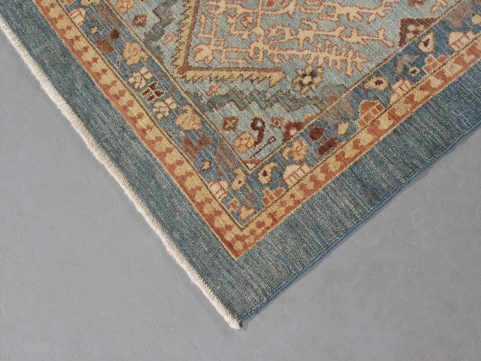 Hand-Knotted Persian Kurdish Rug Runner For Sale