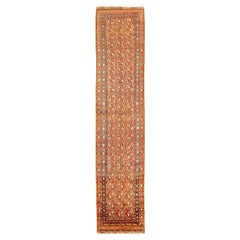 Alfombra Persa Kurda Circa 1910 - Lana Azul Marfil Rojo 71372