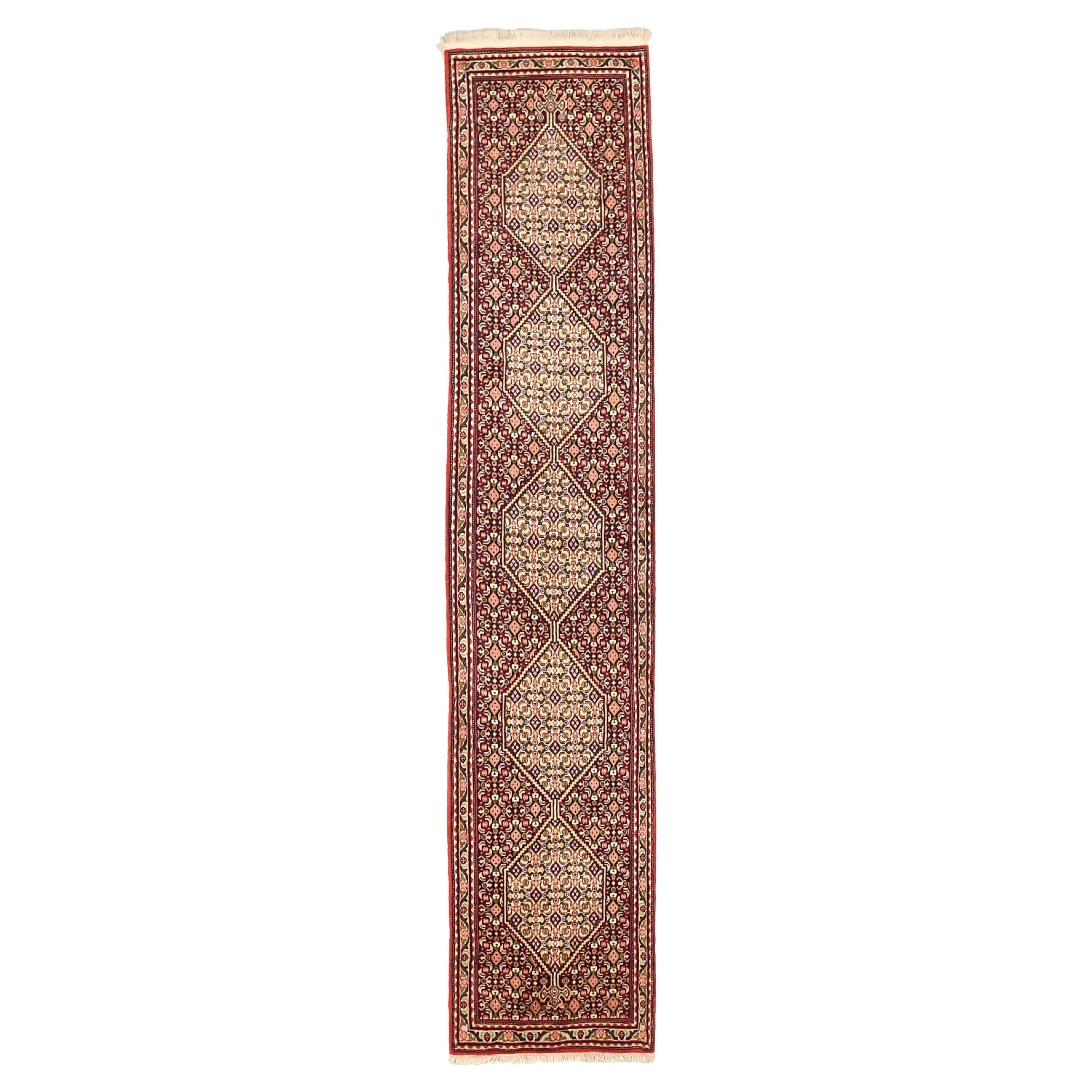 Alfombra Persa Kurda Circa 1910 - Lana Marfil Azul Marino Rojo 73068