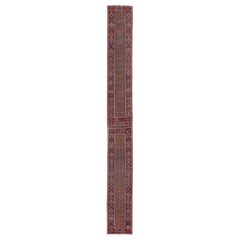 Persian Kurdish Runner Rug - Wool Red Design - 97392