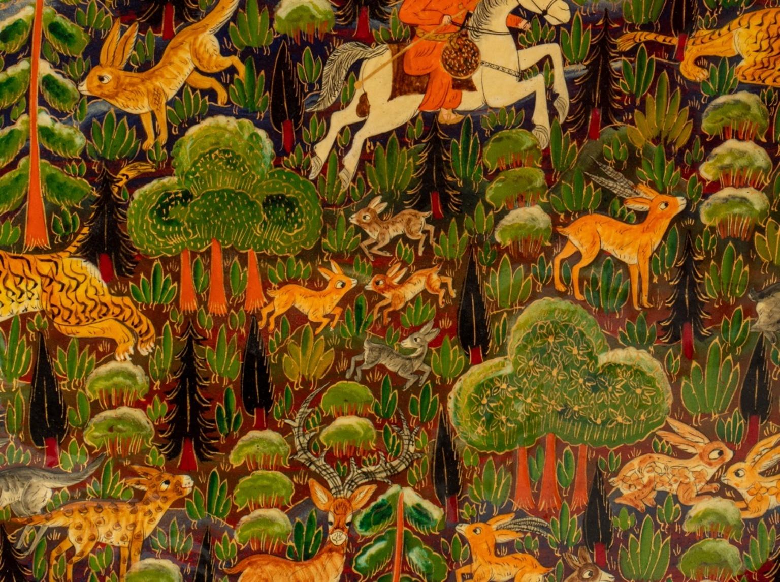 20th Century Persian Lacquered Wall Plate
