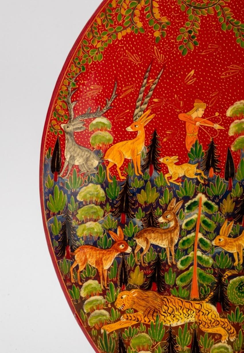 Glass Persian Lacquered Wall Plate