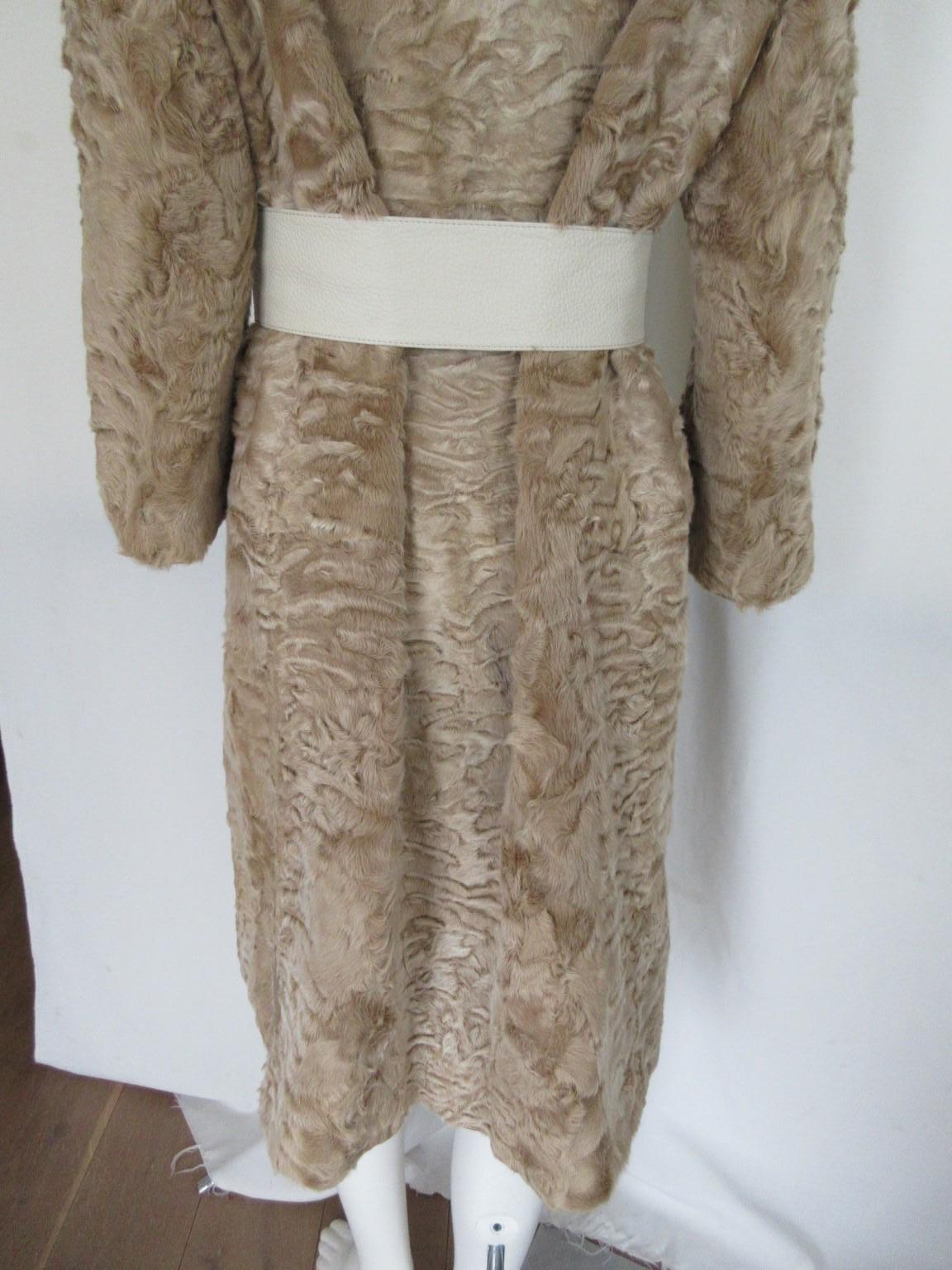 Women's or Men's Persian Lamb Fox Fur Coat