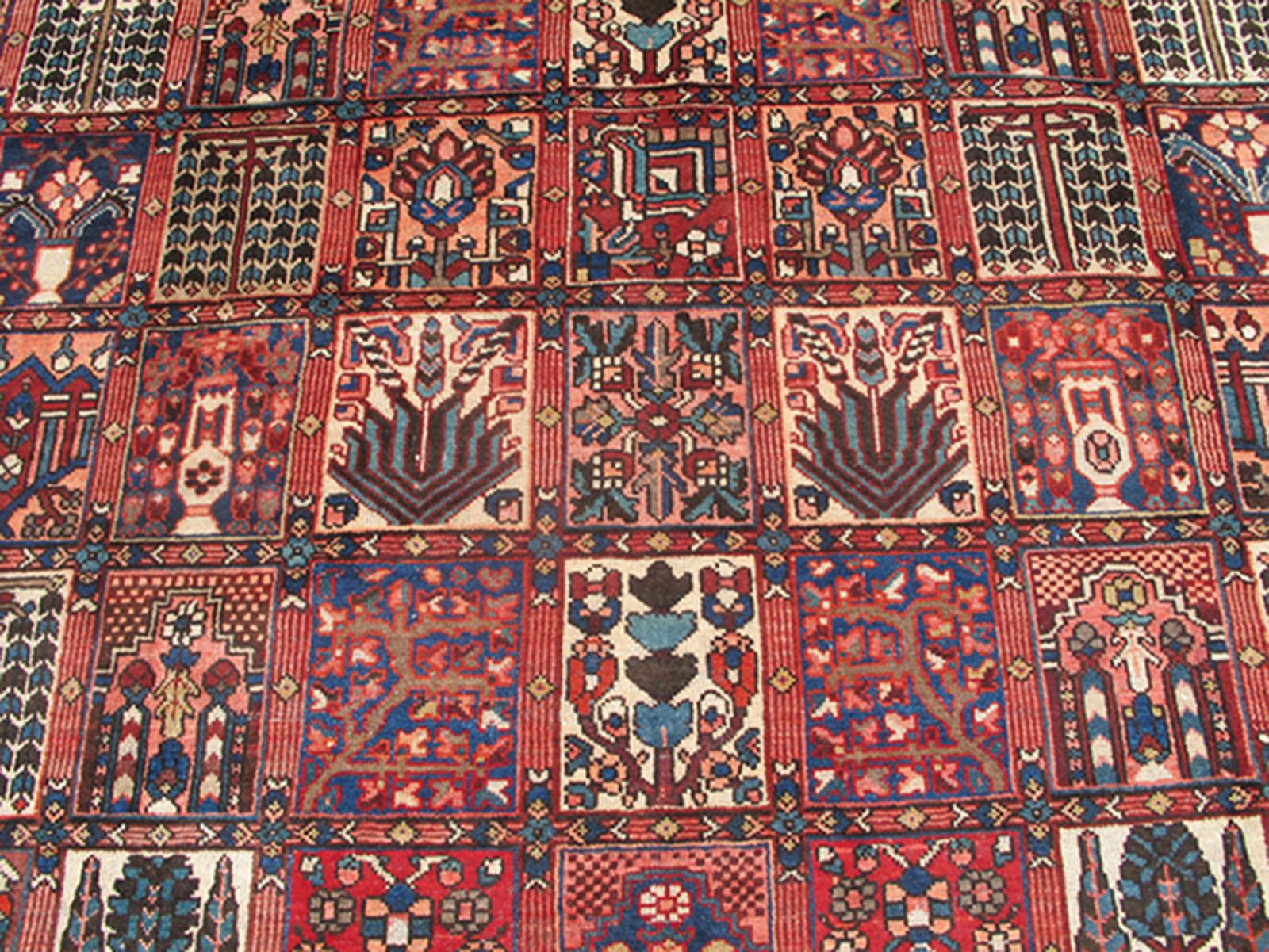 20th Century Persian Large Bakhtiari Rug with All-Over Garden Design For Sale
