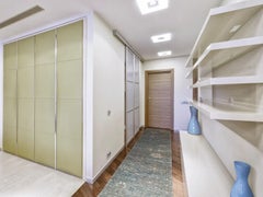 Persian Long Runner Rug - Oushak Style - Blue Brown Ivory