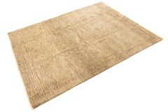 Persian Lori Gabbeh Rug, Natural Beige Wool Minimal Design, 8.2 × 6.7 ft