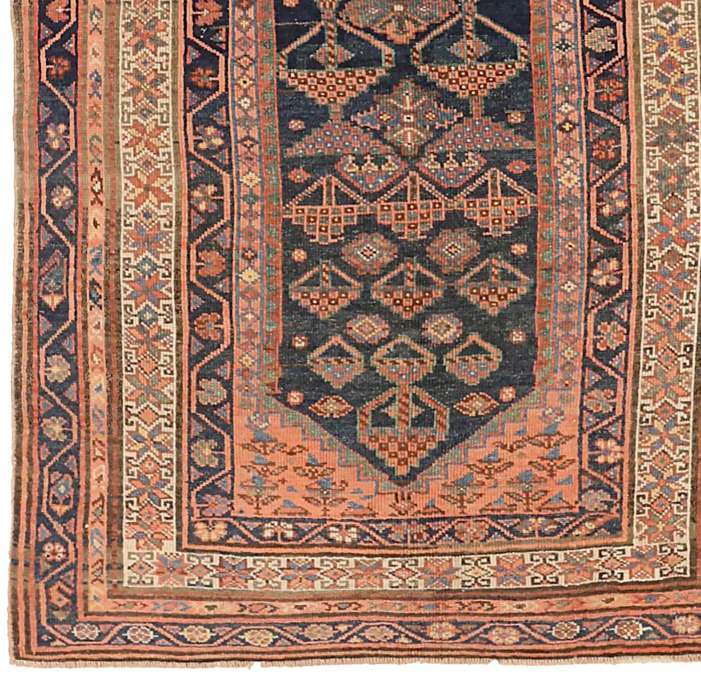 Persischer Lori Kleiner Teppich - Wolle Elfenbein Marineblau Rosa 71549 (Asiatisch) im Angebot