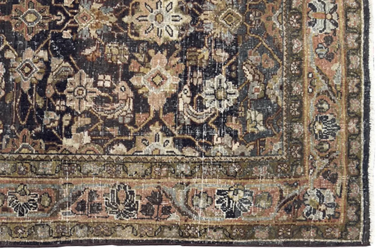 Tapis Persan Mahal - Style traditionnel - Marron État moyen - En vente à Dallas, TX