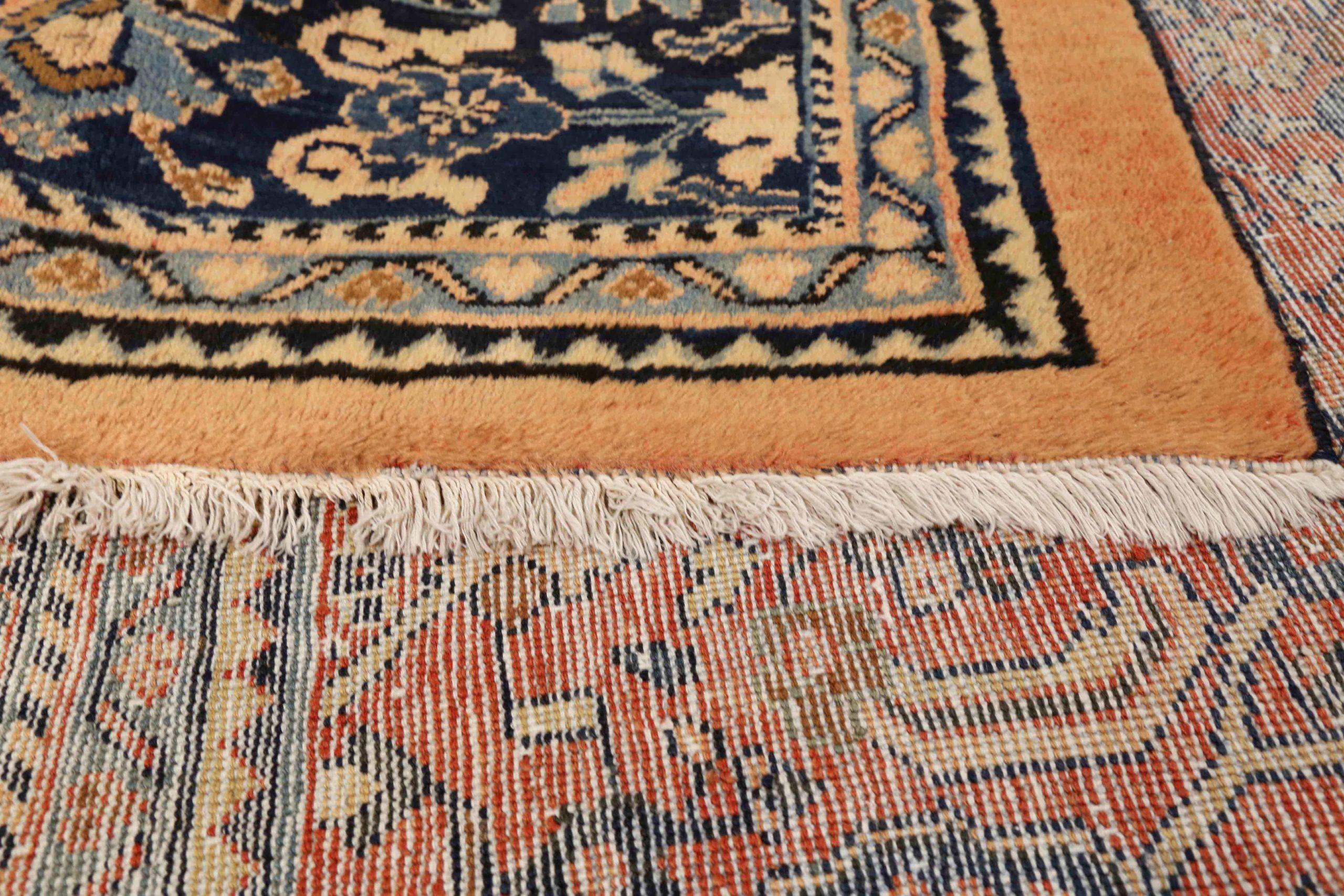 Persian Mahal Area Rugs - Wool Blue Navy Blue Pink 71633 In Excellent Condition For Sale In Dallas, TX