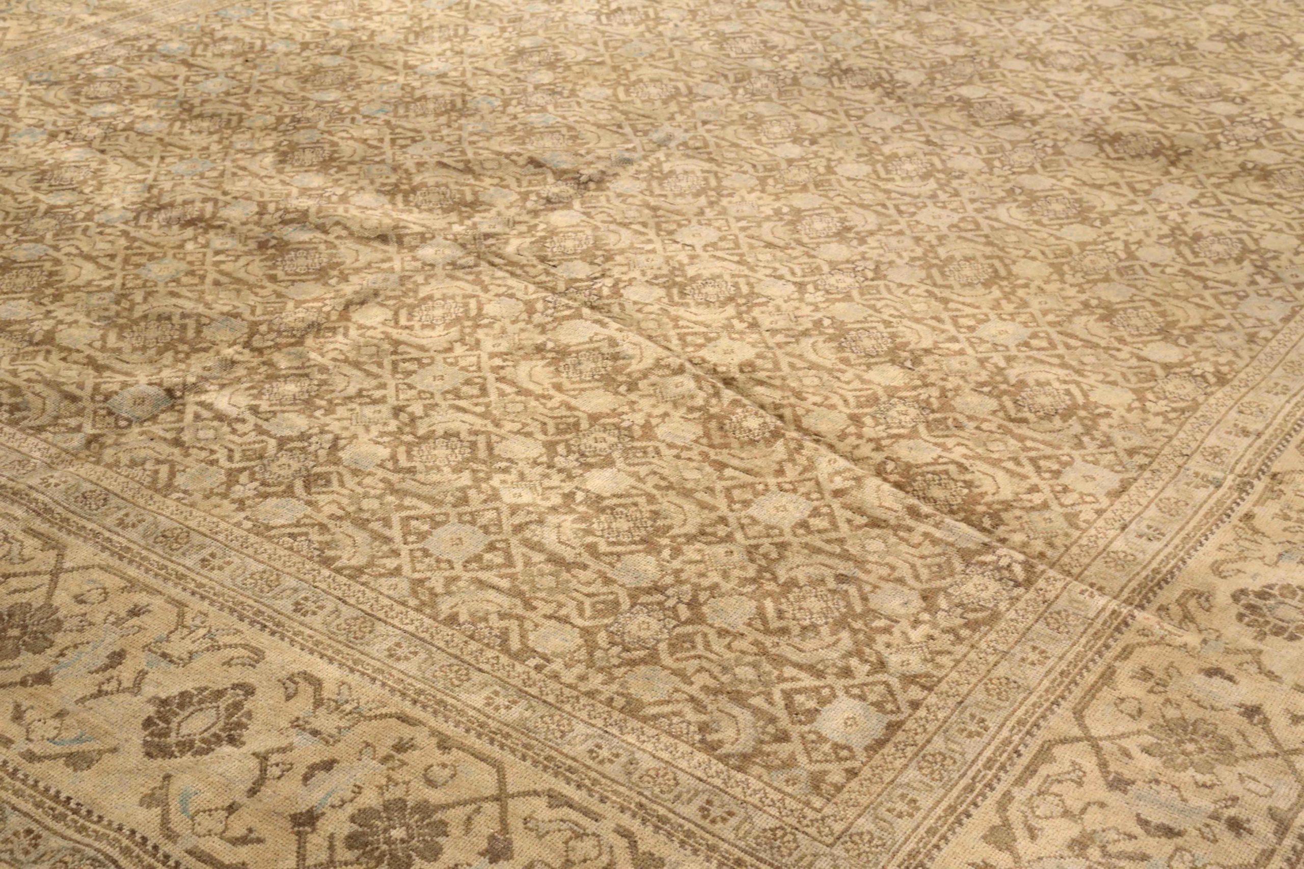 Asiatico Tappeti persiani Mahal - Lana Marrone Avorio 73537 in vendita