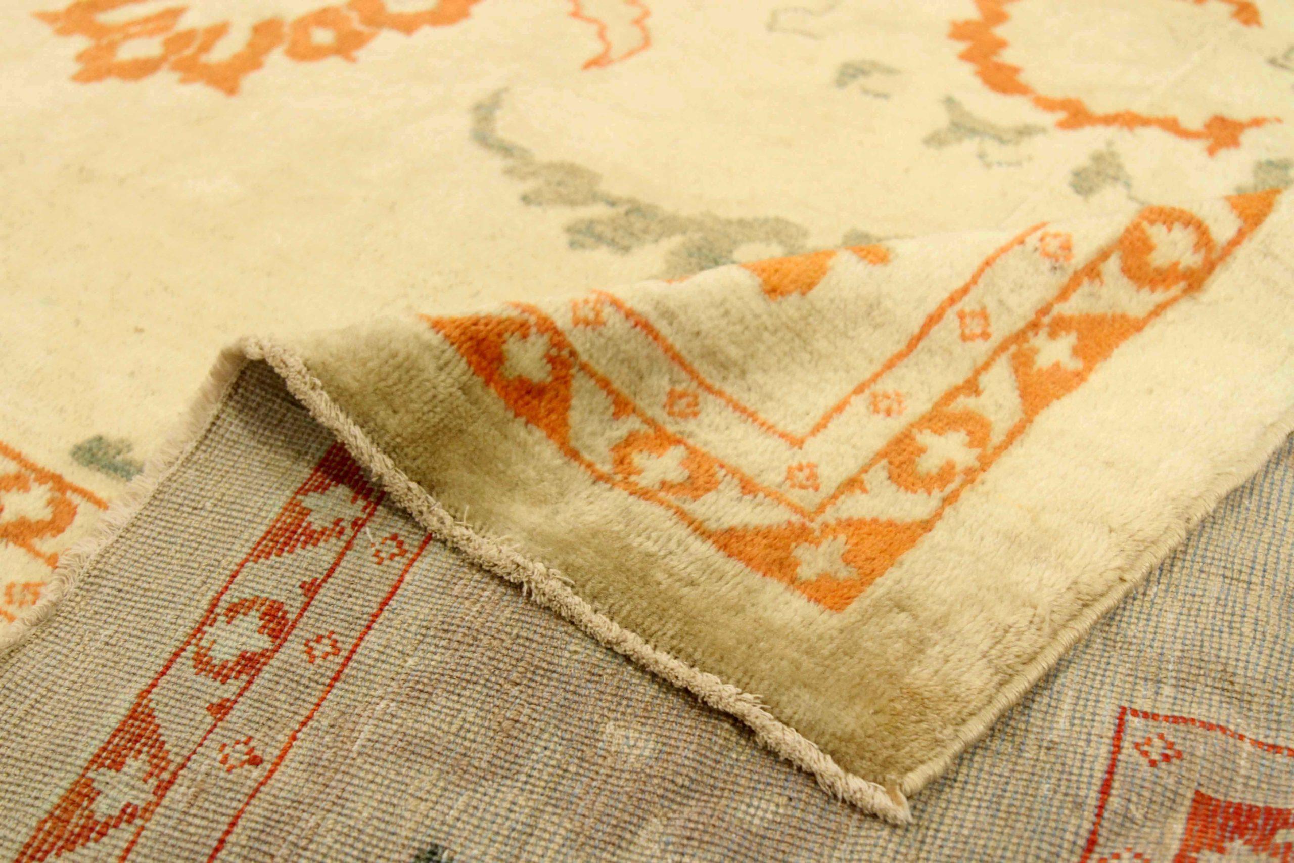 Alfombras Persas Mahal - Lana Verde Marfil Diseño Naranja - 75504 en Excelente estado para la venta en Dallas, TX