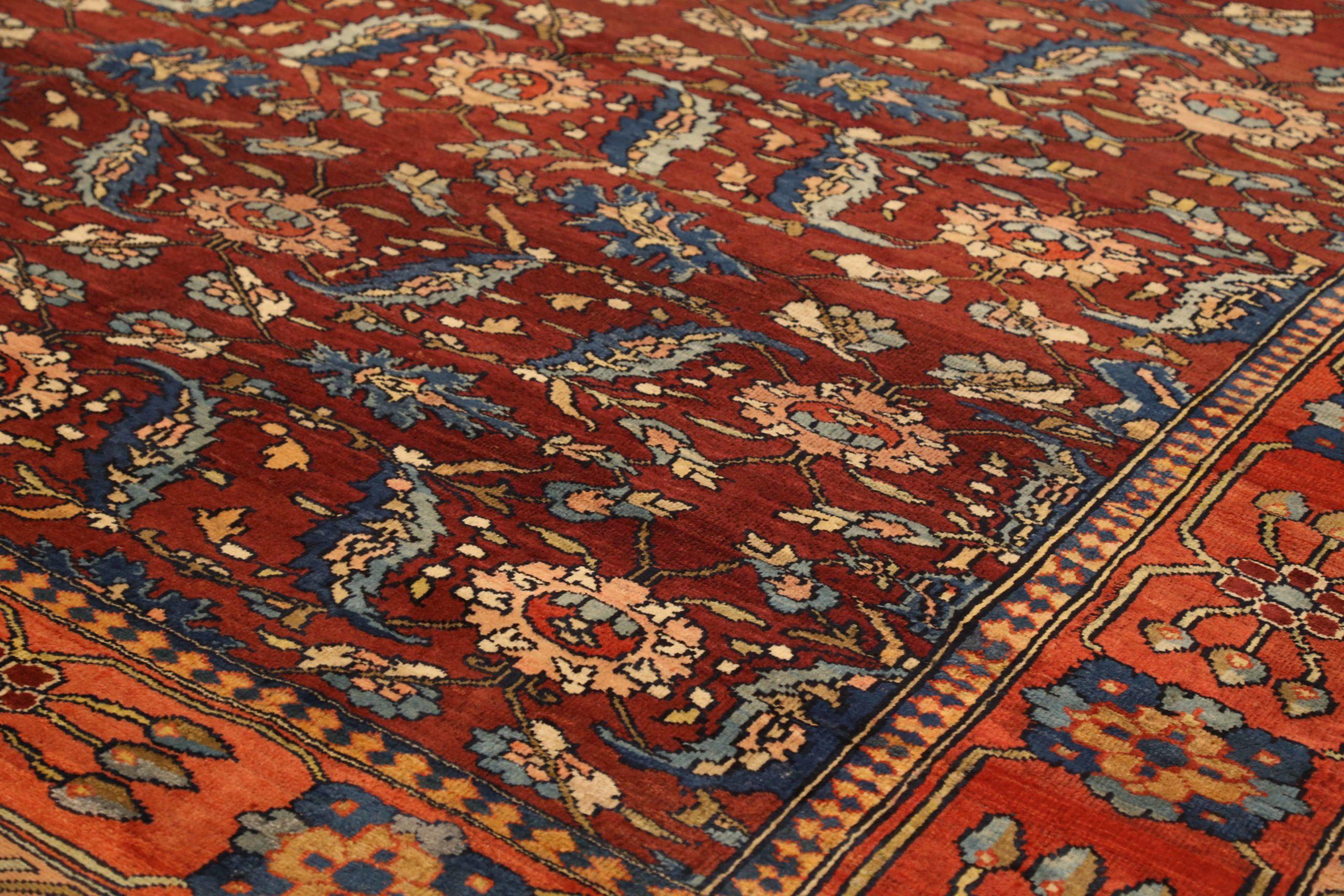Persische Mahal-Teppiche - Wolle Rot 10501 (Asiatisch) im Angebot