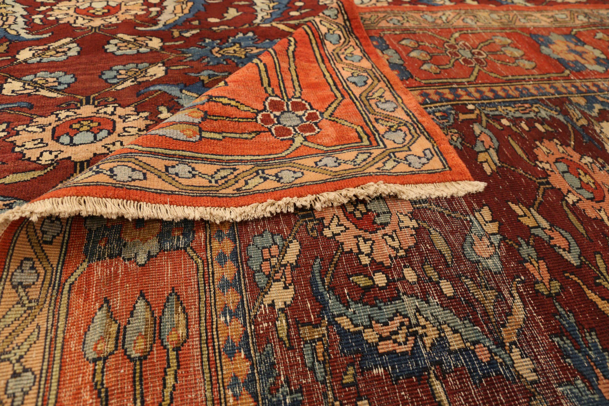 Persische Mahal-Teppiche - Wolle Rot 10501 im Zustand „Hervorragend“ im Angebot in Dallas, TX