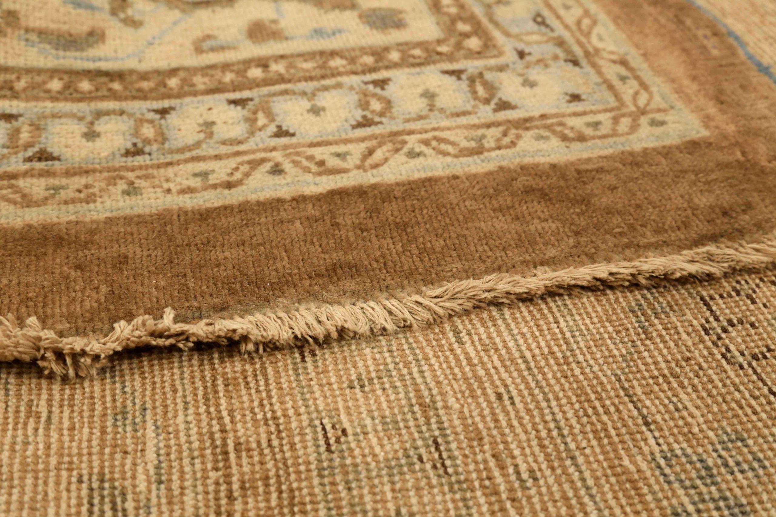 Tappeti persiani Mahal Circa 1910 - Lana Blu Marrone Avorio 74137 In condizioni ottime in vendita a Dallas, TX