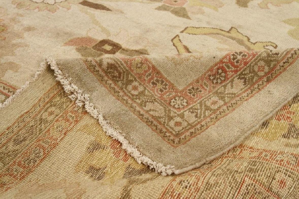 Alfombras Persas Mahal Circa 1990 - Lana Marrón Verde Marfil 71044 en Excelente estado para la venta en Dallas, TX