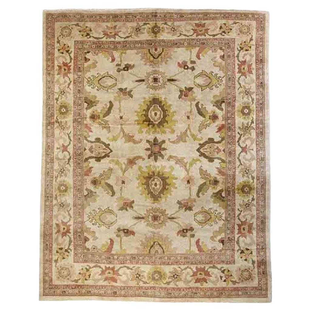 Alfombras Persas Mahal Circa 1990 - Lana Marrón Verde Marfil 71044 en venta