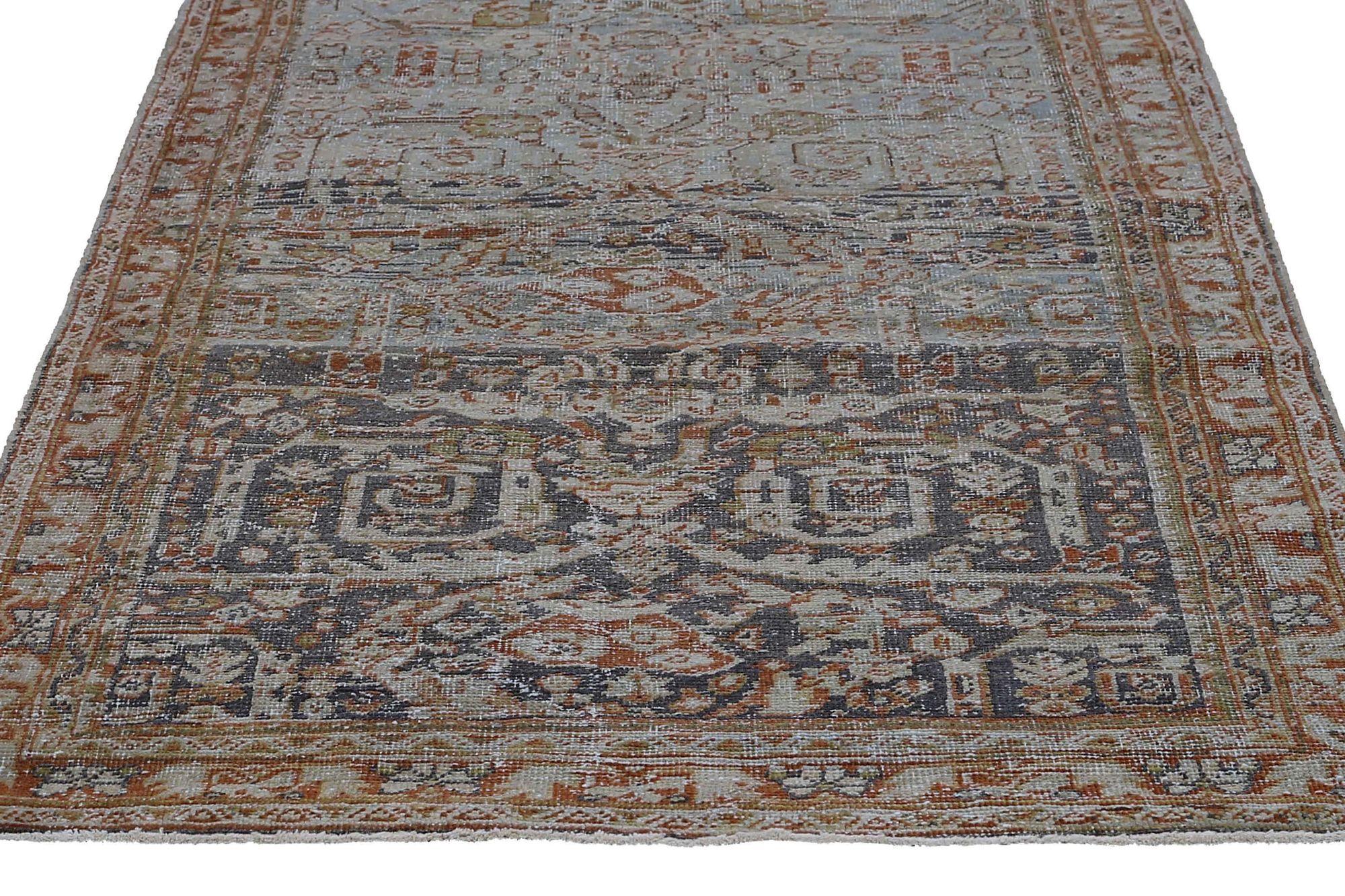 Persische Mahal-Teppiche - Wollblaues Design - 96918 (20. Jahrhundert) im Angebot