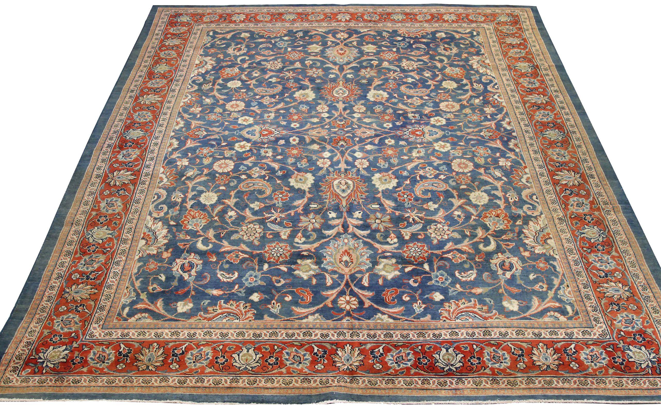 Discover the elegance of Persian Mahal featuring Area Rugs in Circa 1910. Designed with Wool and BlueIvoryRed, this exclusive design is perfect for enhancing your space.