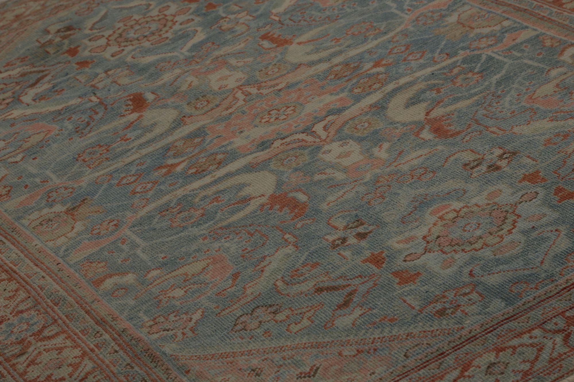 Iracheno Tappeti persiani Mahal - Lana Blu Rosa Rosso - 97812 in vendita