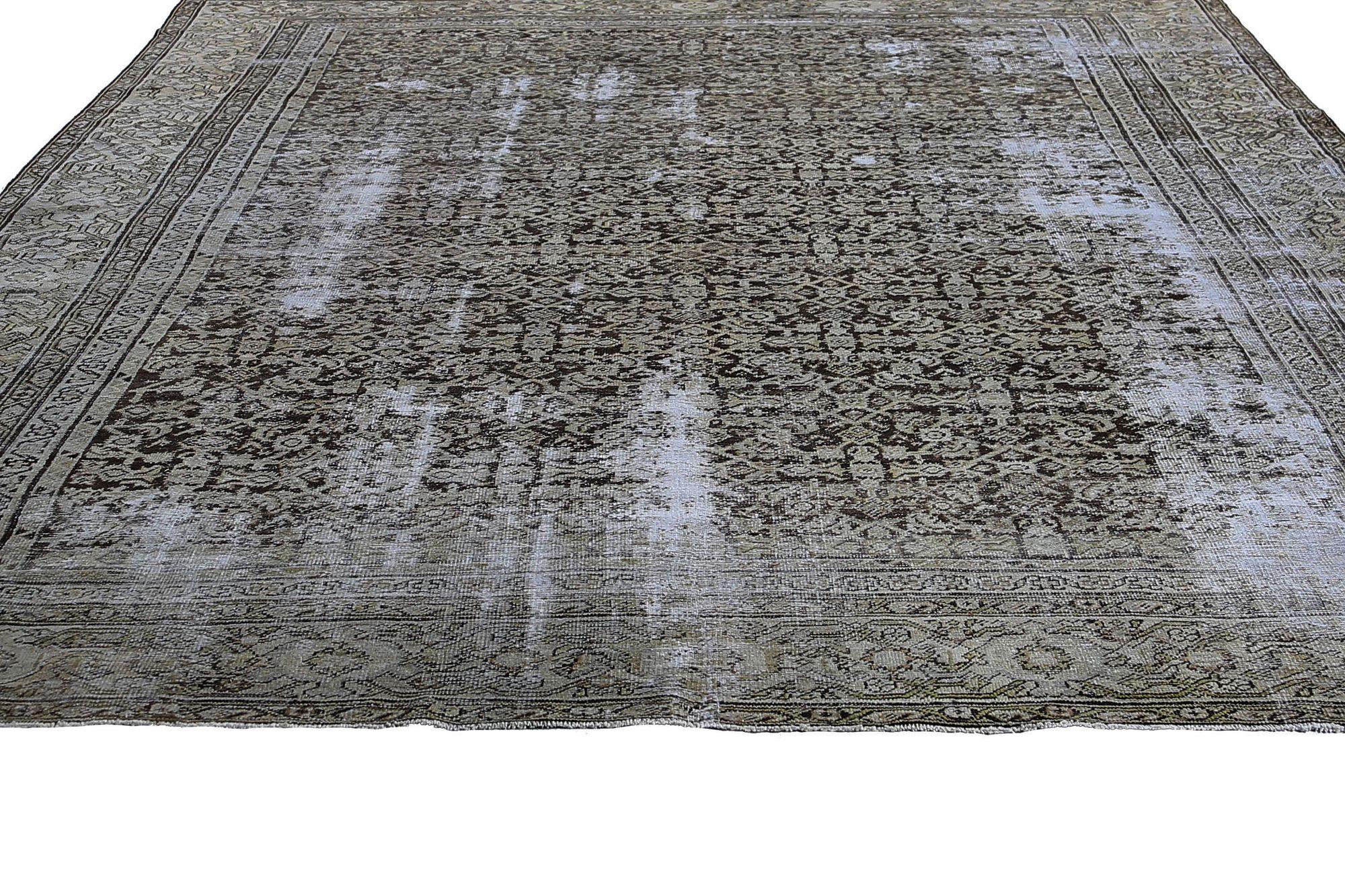 Persische Mahal Teppiche - Wolle Brown Design - 96788 (Irakisch) im Angebot