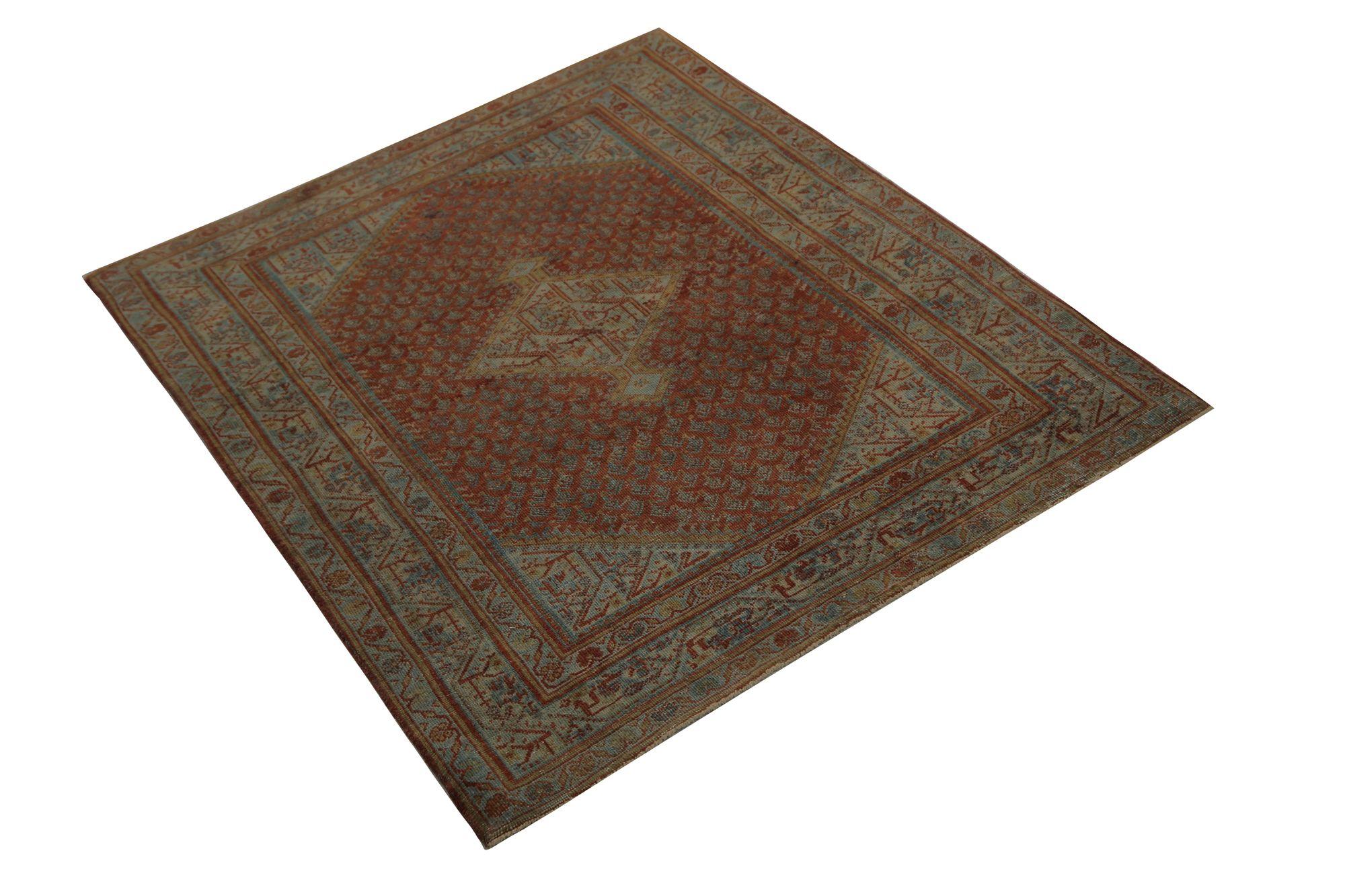 Iracheno Tappeti persiani Mahal - Design marrone in lana - 97836 in vendita