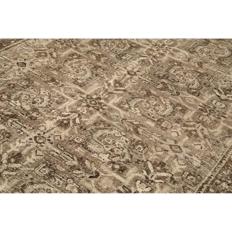 Iracheno Tappeti persiani Mahal - Disegno in lana marrone avorio - 94553 in vendita
