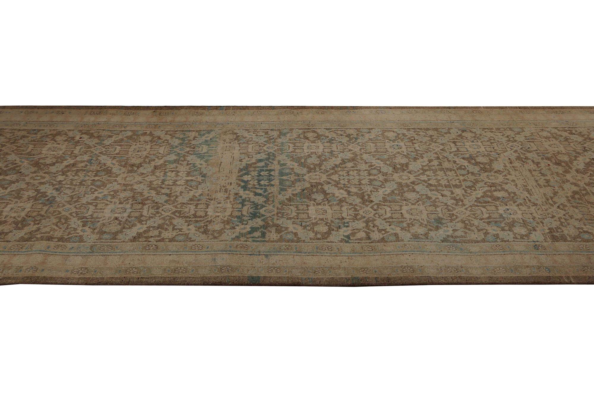 Persische Mahal Teppiche - Wolle Braun Elfenbein Design - 96820 im Zustand „Hervorragend“ im Angebot in Dallas, TX