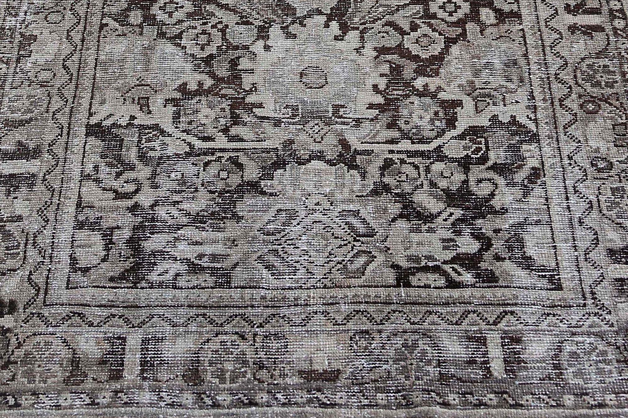 XX secolo Tappeti persiani Mahal - Disegno in lana marrone avorio - 96907 in vendita