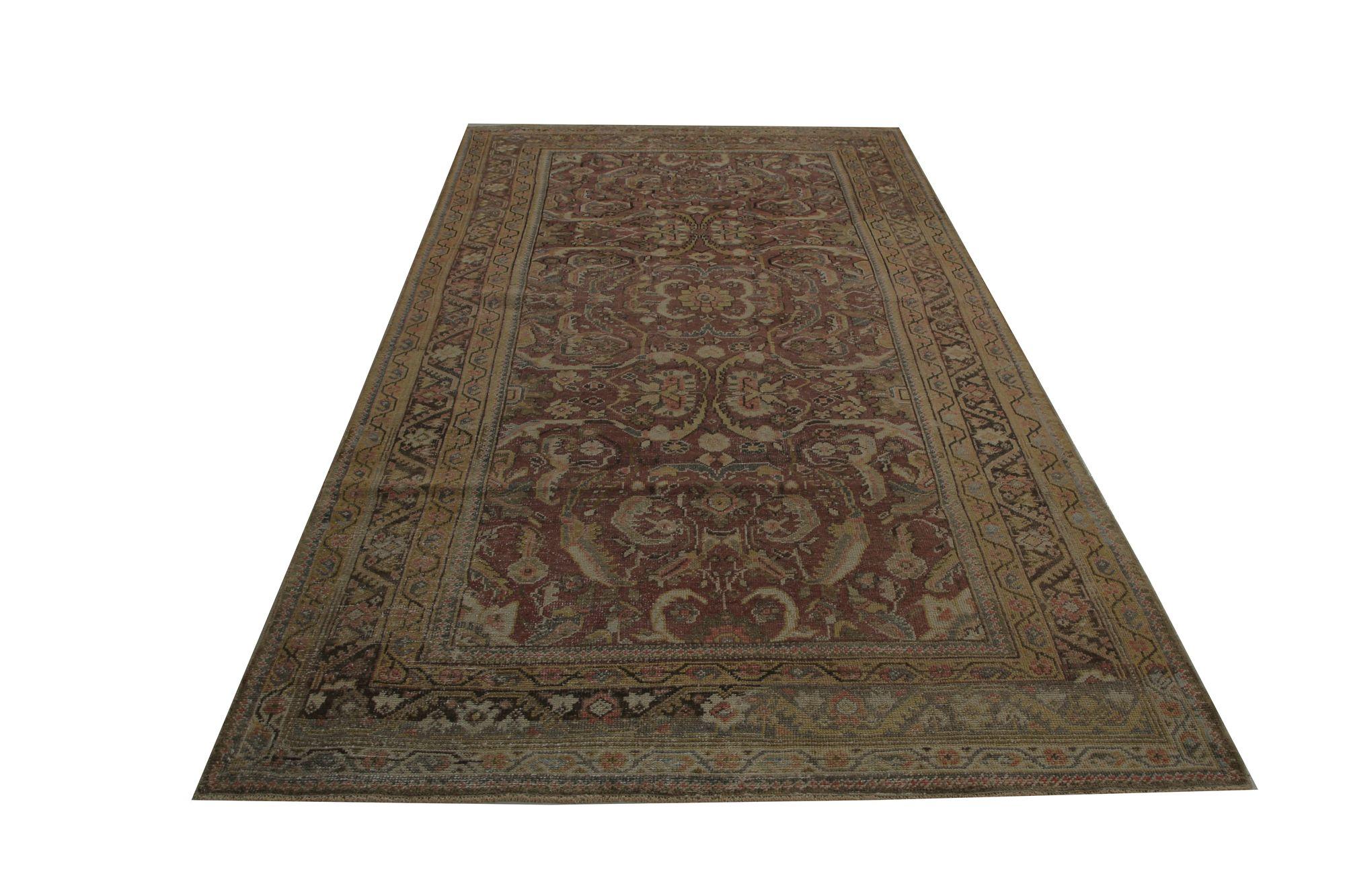 Scopri l'eleganza dei tappeti persiani Mahal, caratterizzati da tappeti d'area del 1880. Progettato con lana e BrownRed, questo design esclusivo è perfetto per valorizzare il tuo spazio.