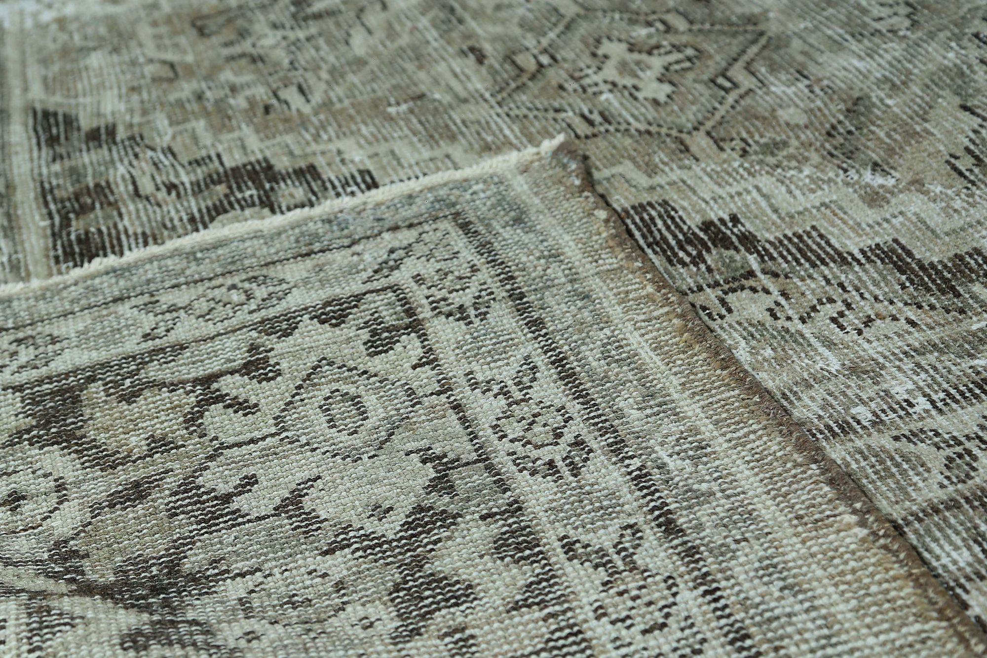 Persische Mahal Teppiche - Wolle Brown Taupe Design - 96770 (20. Jahrhundert) im Angebot