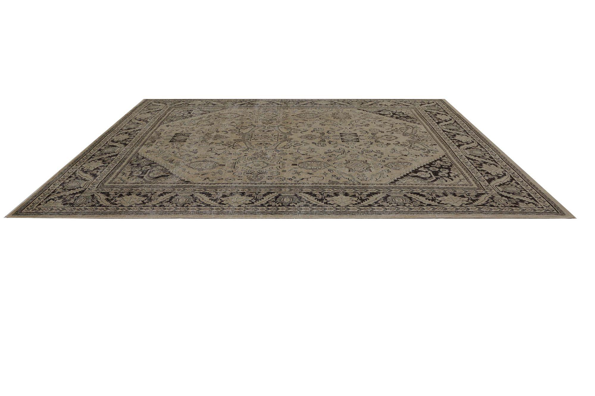 Tappeti persiani Mahal - Lana Marrone Taupe Design - 97773 In condizioni ottime in vendita a Dallas, TX