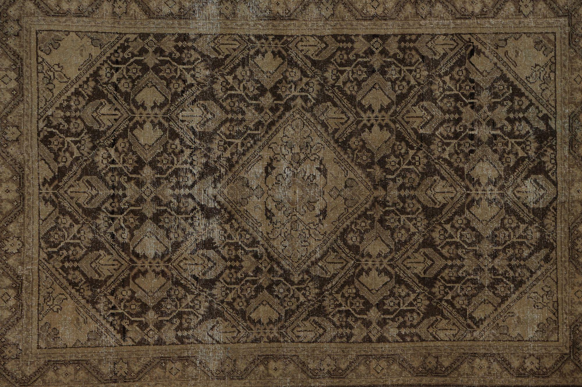 Persische Mahal Teppiche - Wolle Brown Taupe Design - 97802 im Zustand „Hervorragend“ im Angebot in Dallas, TX