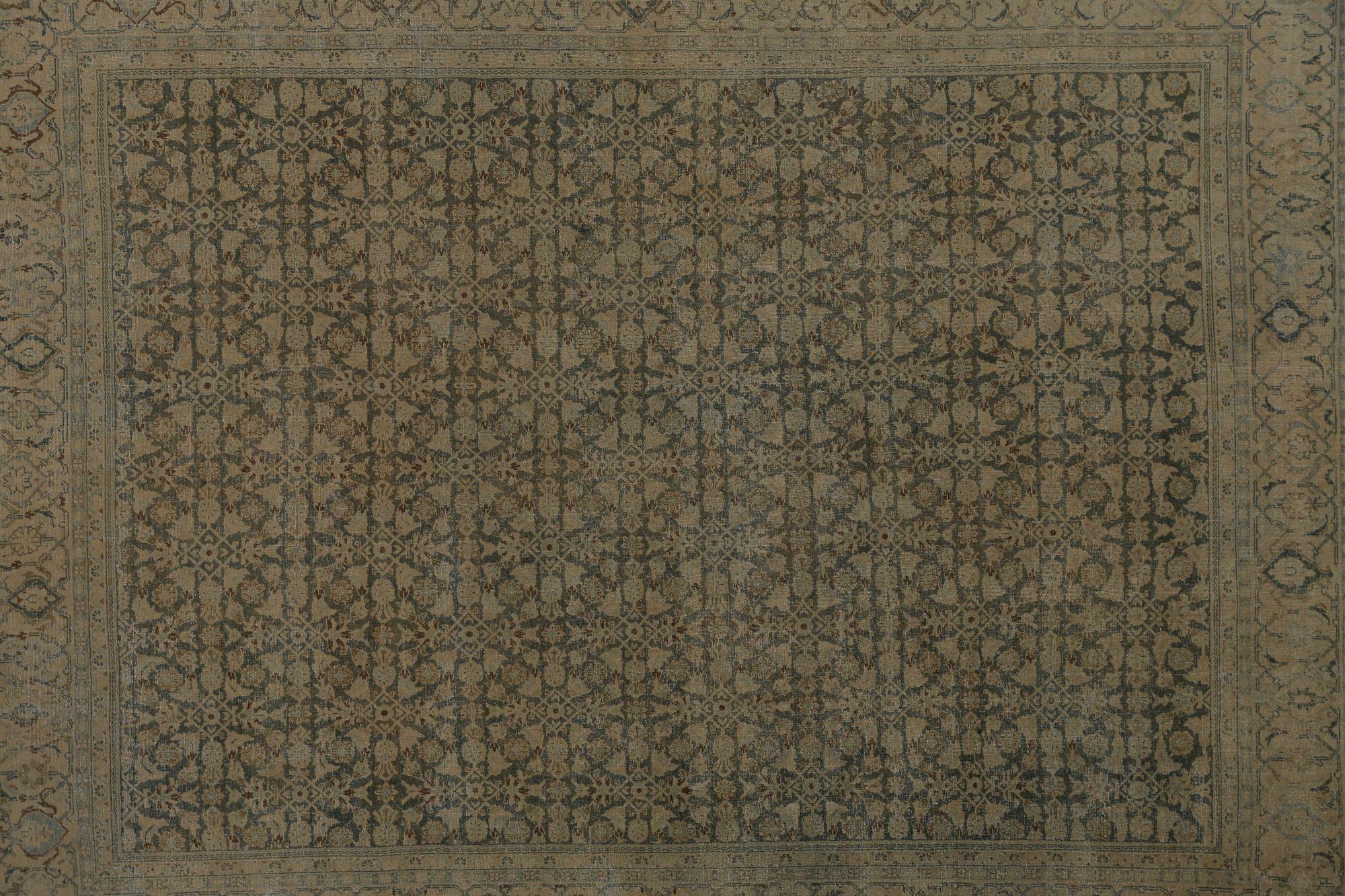 Persische Mahal Teppiche - Wolle Brown Taupe Design - 97811 im Zustand „Hervorragend“ im Angebot in Dallas, TX