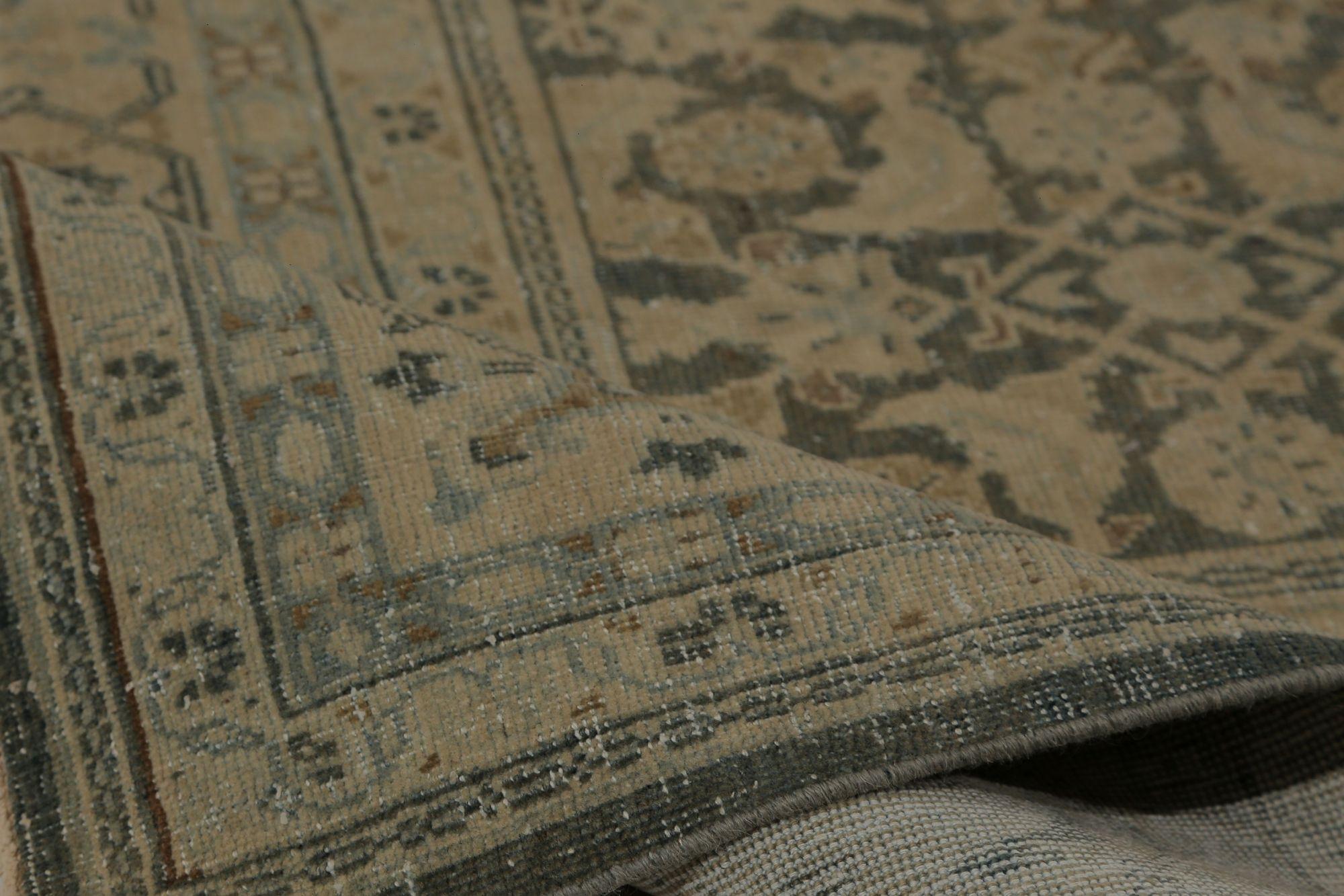 Persische Mahal Teppiche - Wolle Brown Taupe Design - 97811 (20. Jahrhundert) im Angebot