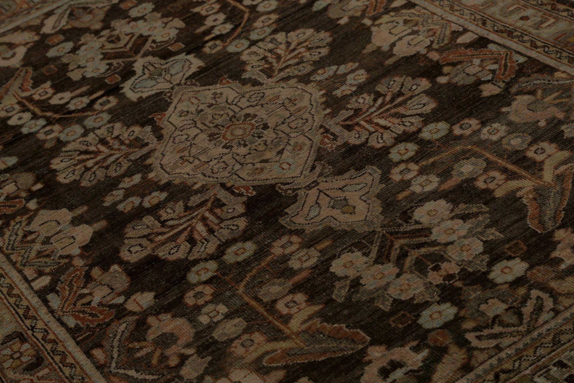 Iracheno Tappeti persiani Mahal - Lana Marrone Taupe Design - 97816 in vendita