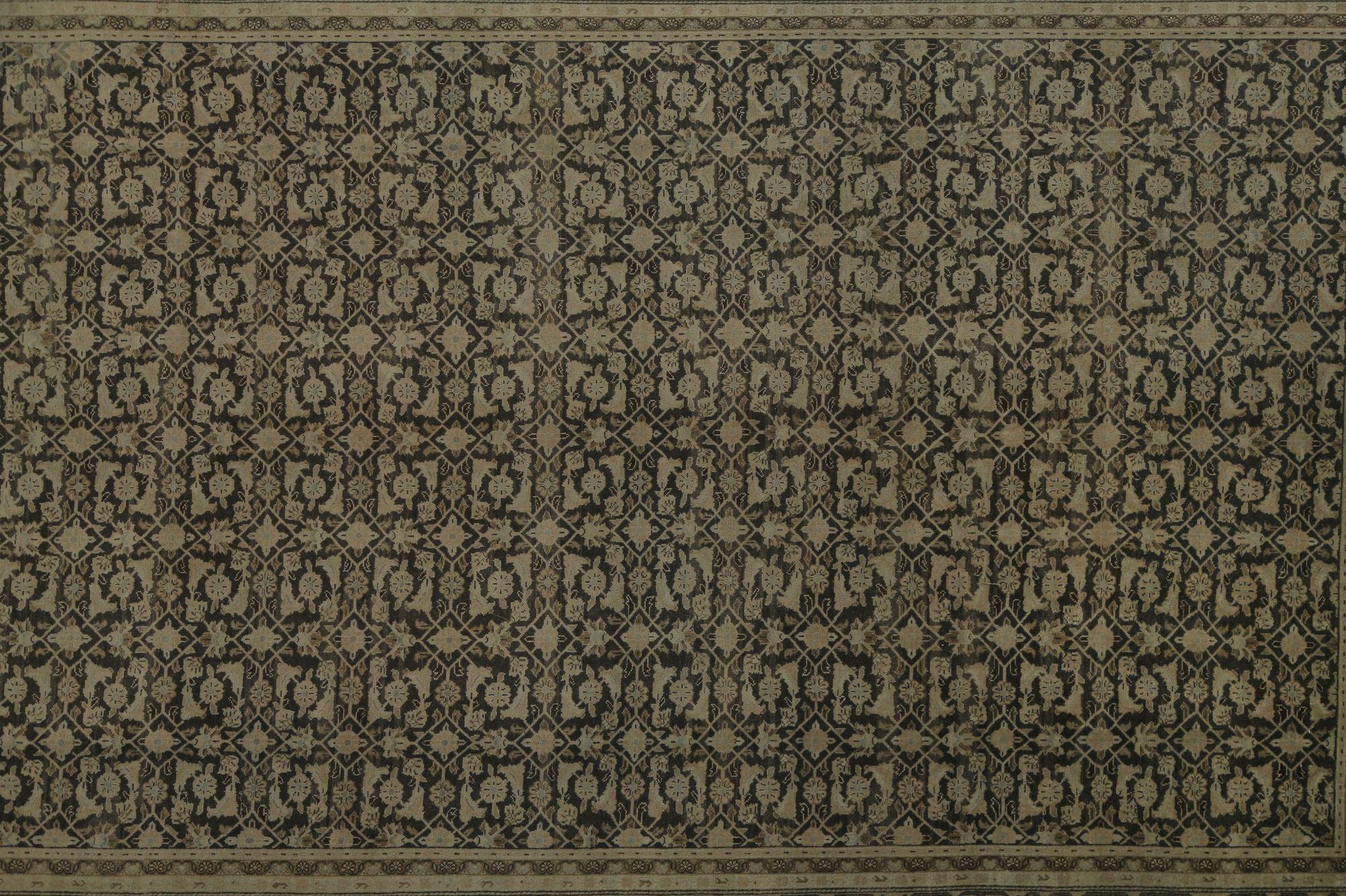 Persische Mahal Teppiche - Wolle Brown Taupe Design - 97830 im Zustand „Hervorragend“ im Angebot in Dallas, TX