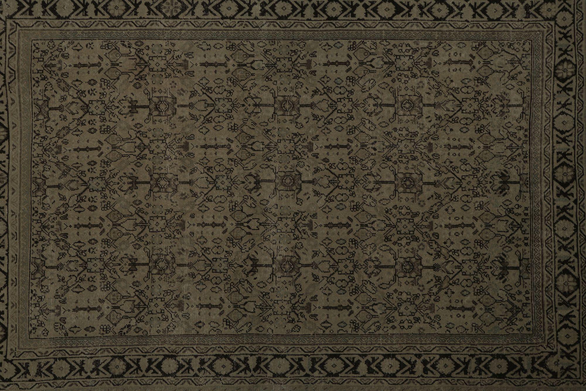 Persische Mahal Teppiche - Wolle Brown Taupe Design - 97847 im Zustand „Hervorragend“ im Angebot in Dallas, TX