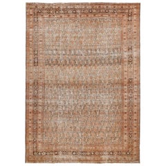 Persian Mahal Area Rugs - Wool Ivory Pink Design - 94557