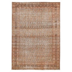 Persian Mahal Area Rugs - Wool Ivory Pink Design - 94557