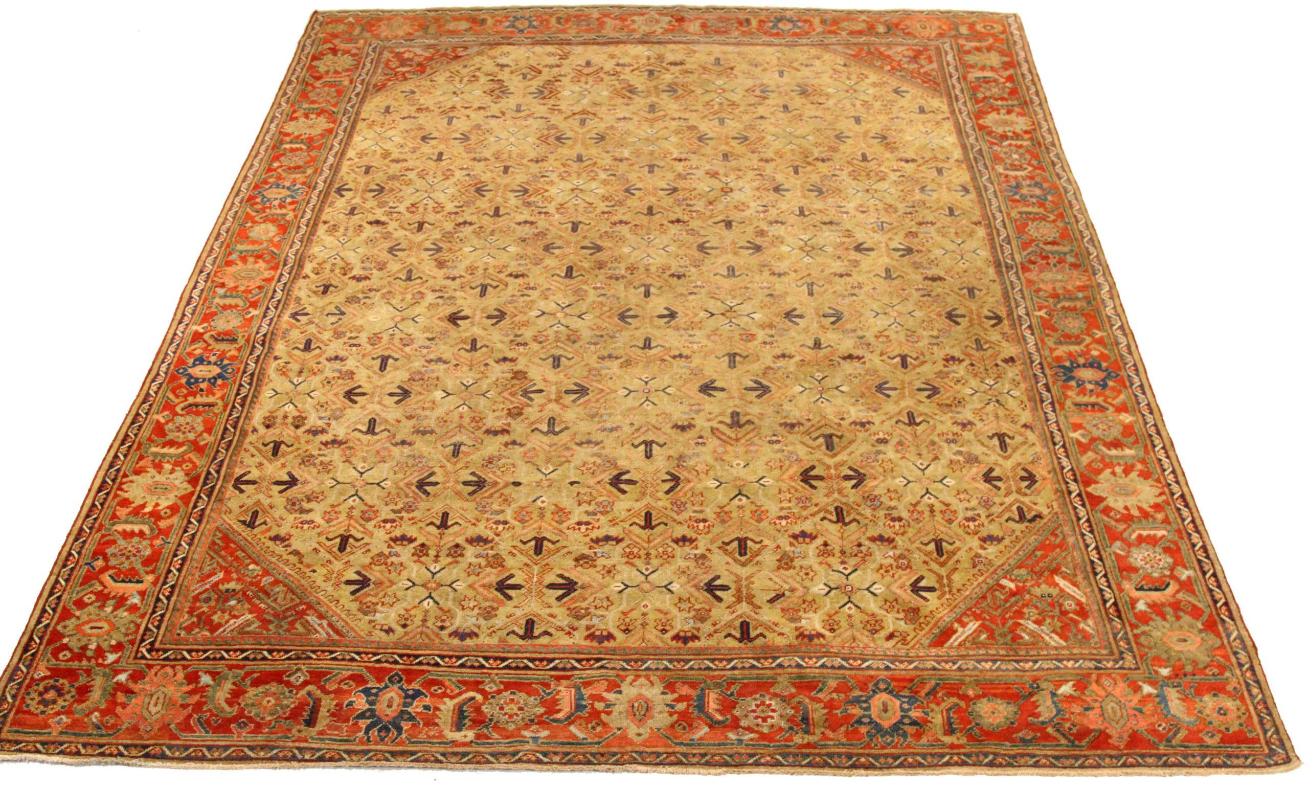 Discover the elegance of Persian Mahal featuring Area Rugs in Circa 1880. Designed with Wool and RedYellow, this exclusive design is perfect for enhancing your space.