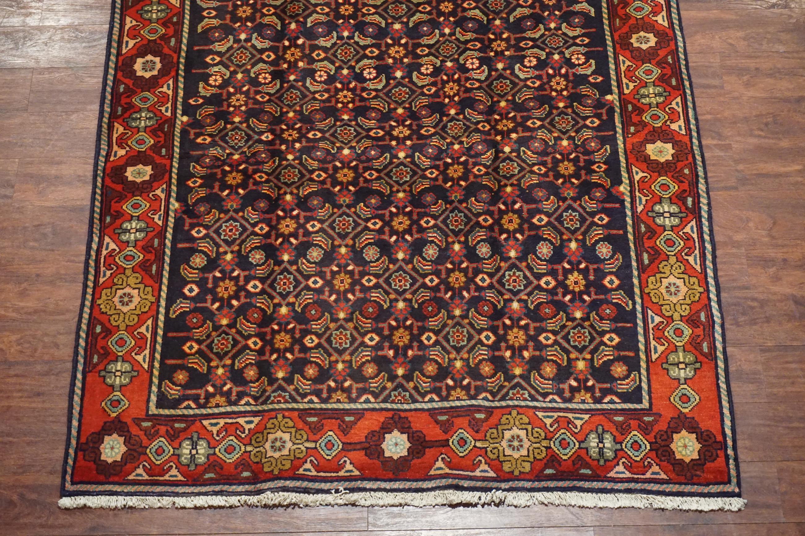 Mid-20th Century Persian Mahal Herati Fish Gallery Runner, circa 1940 For Sale