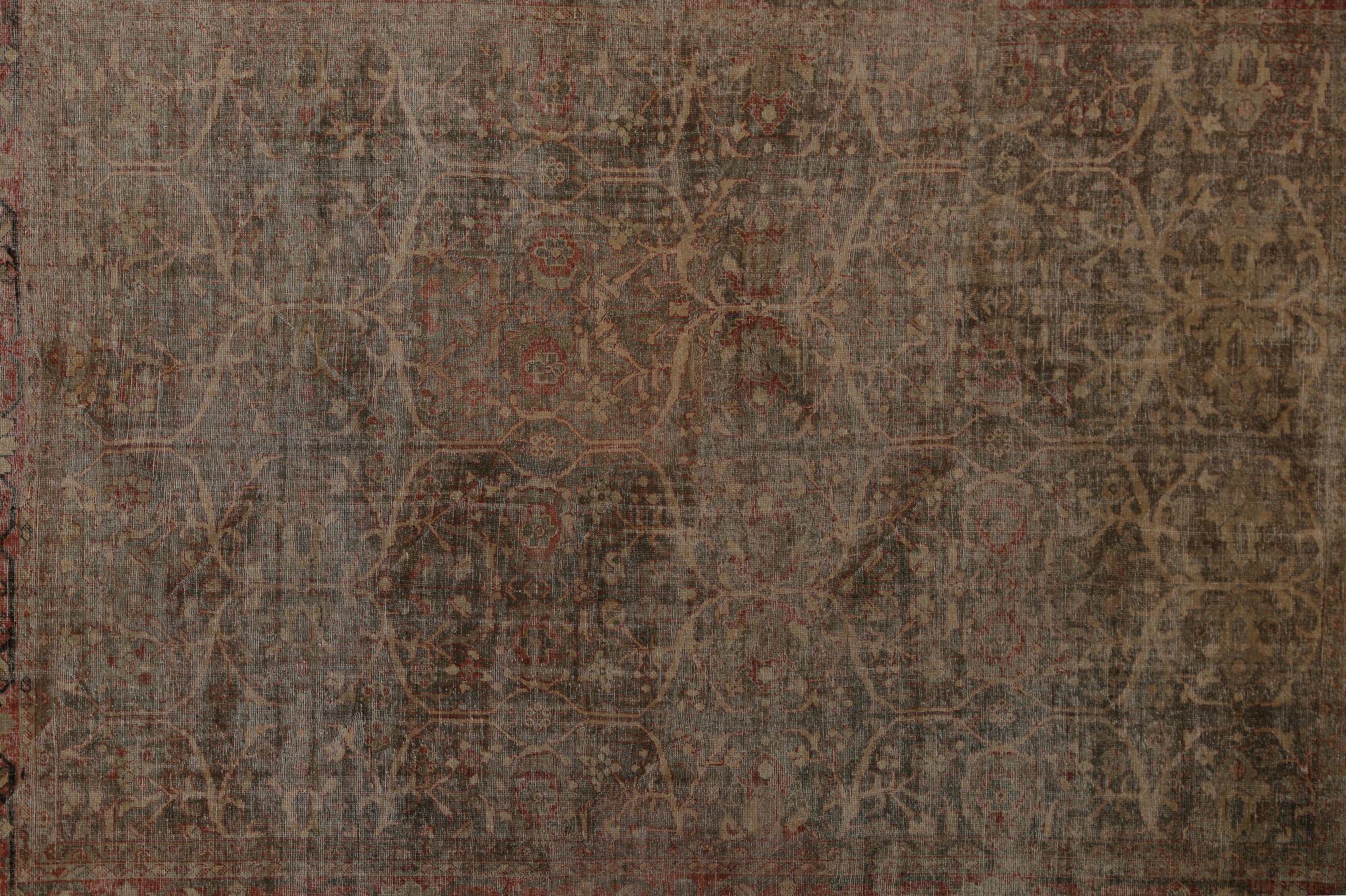 Tappeto Persiano Mahal Over Size - Lana Marrone Avorio Rosso Design - 97799 In condizioni ottime in vendita a Dallas, TX