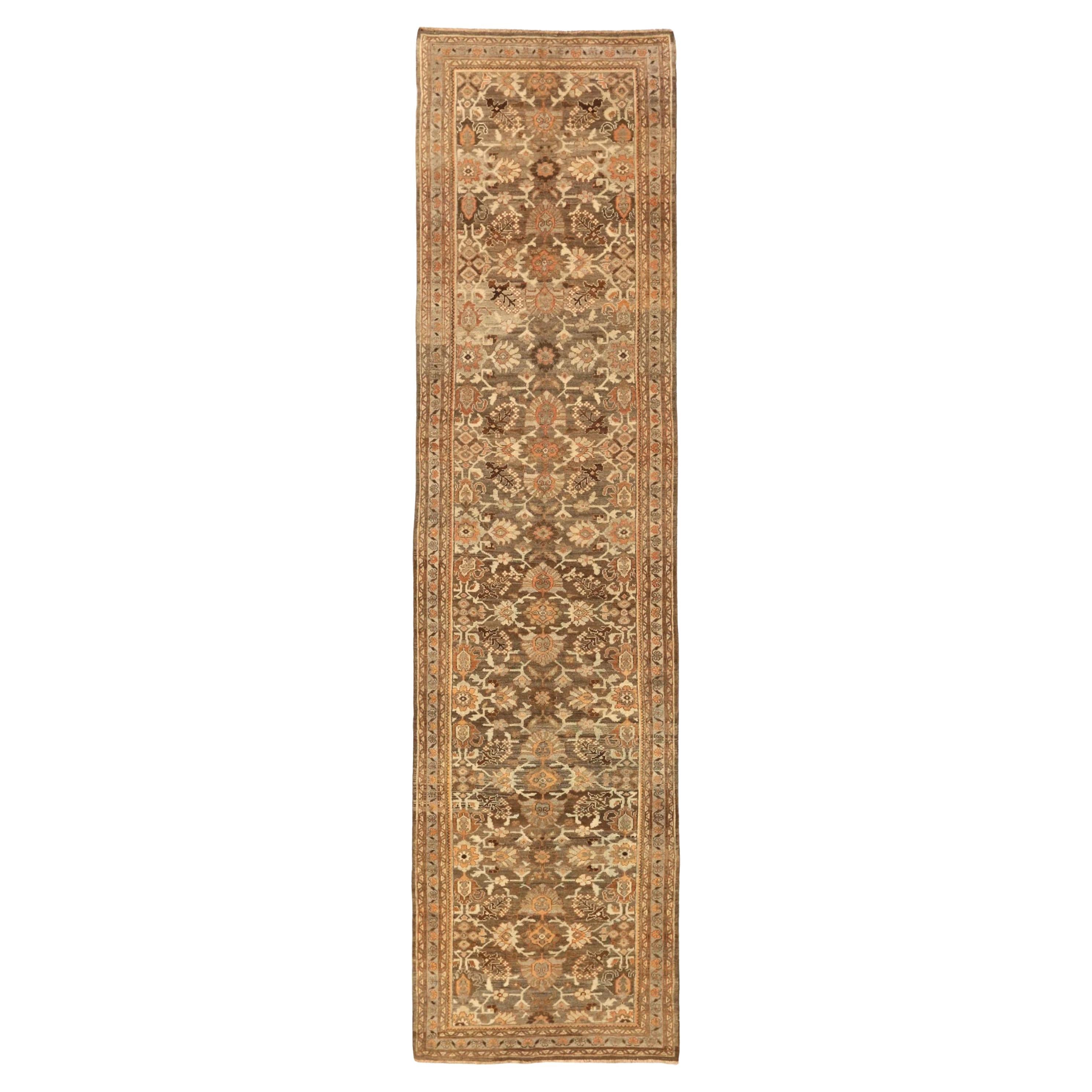 Tappeto Persiano Mahal - Lana Marrone Avorio Rosa - 75541