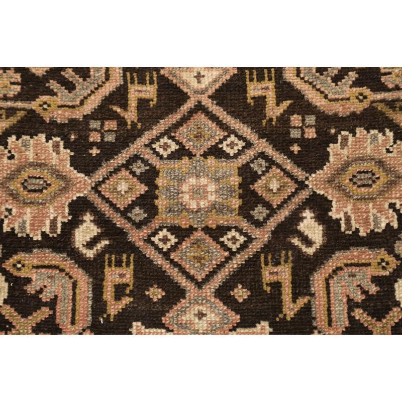 Persischer Mahal-Läufer - Wolle Schwarz Elfenbein Rot Design - 94569 im Zustand „Hervorragend“ im Angebot in Dallas, TX